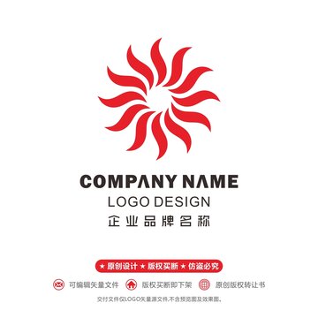 花logo字母S太阳logo