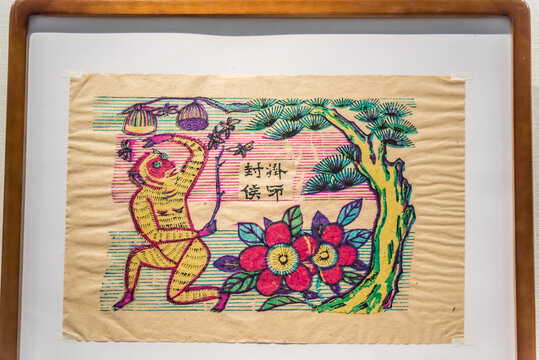 中国传统年画挂印封侯