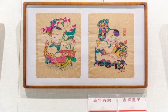 中国传统年画吉祥童子