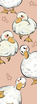 卡通可爱小鸭子系列