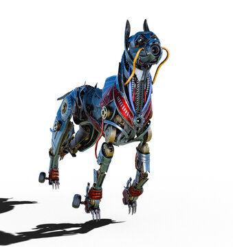 机械狗3D渲染图透明底