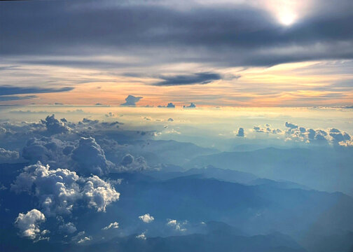 航拍天空云彩