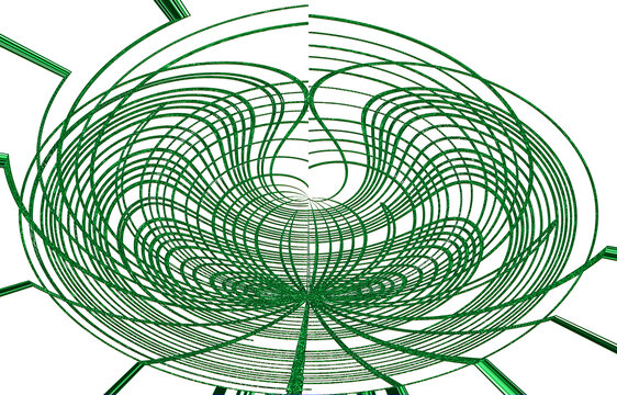 绿色色椭圆形放射线条抽像线条