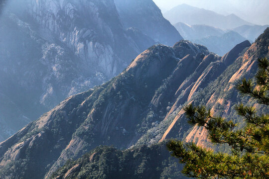 黄山俯瞰黄山美景