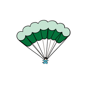 卡通降落伞图片