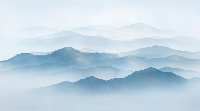 水墨群山