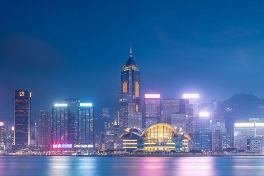香港会议展览中心夜景