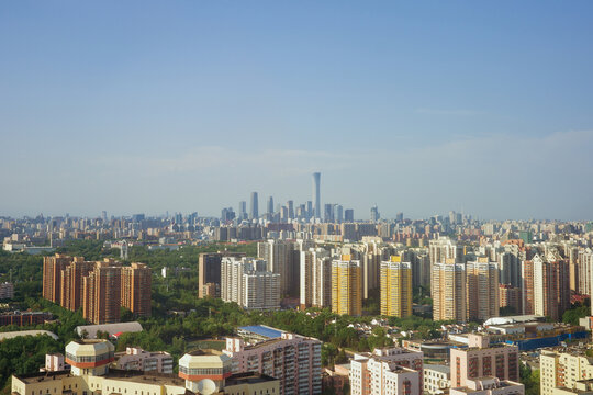 俯瞰北京城城市风光