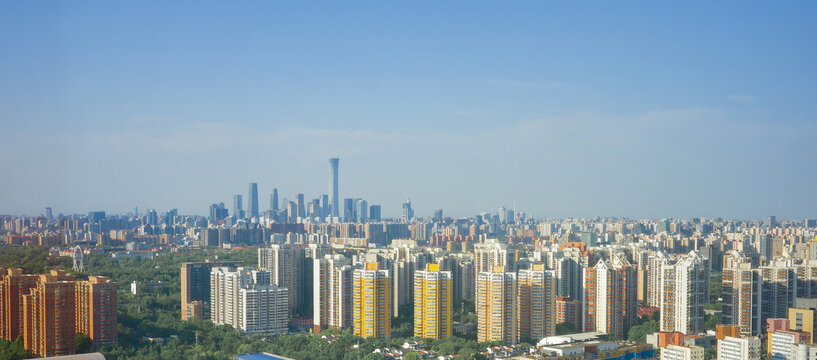 俯瞰北京城城市风光