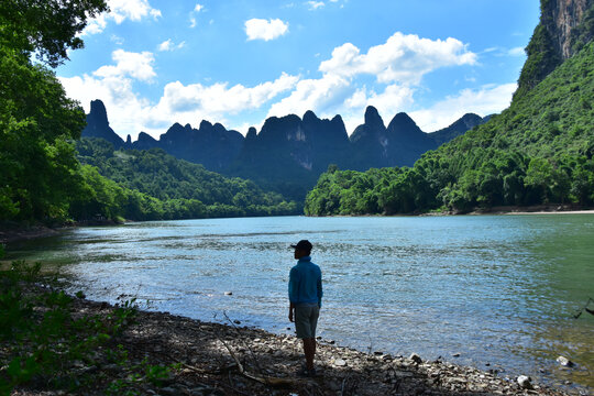 桂林阳朔兴坪老寨山大面山