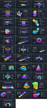 3D三维形状信息图形图表