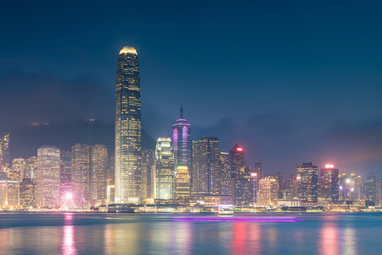 香港摩天大楼夜景