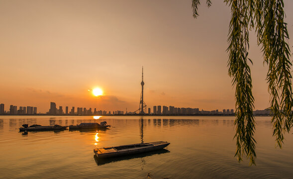 沂河夕阳