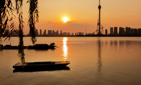 沂河夕阳