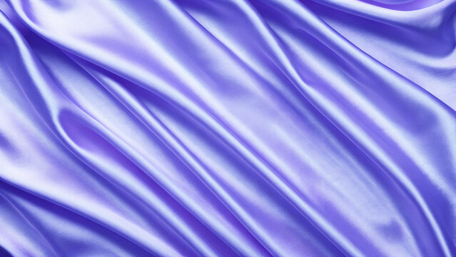 浅蓝紫褶皱丝绸布料纹理