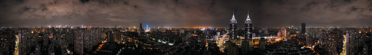 上海环球港夜景全景