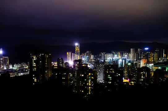 深圳盐田夜景都市风光