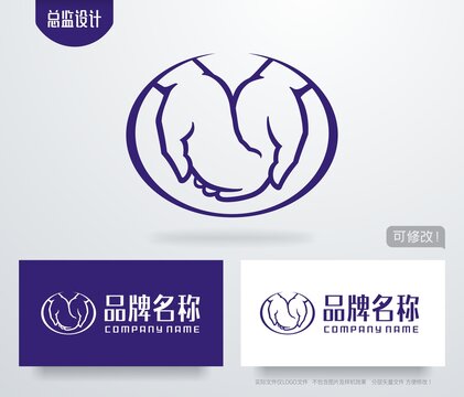 双手捧起logo