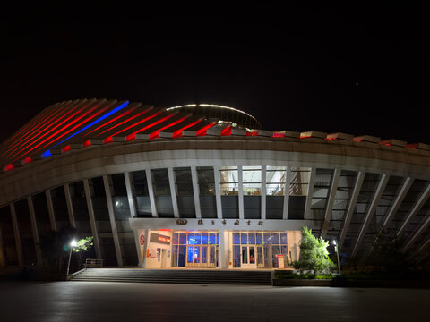 临汾图书馆夜景