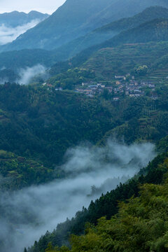 丽水松阳高山云海日出航拍