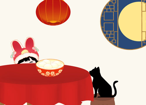 中式复古红色喜庆传统节日背景