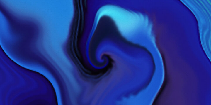 蓝色抽象流体画