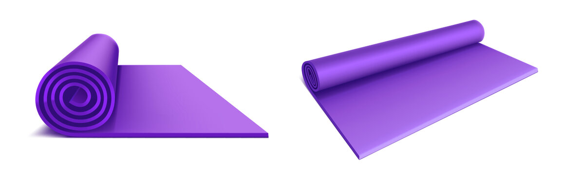 紫色瑜伽垫素材插图