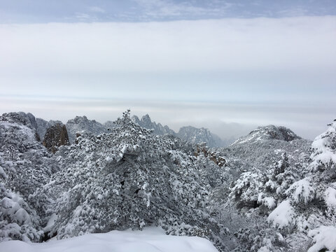 黄山雪景