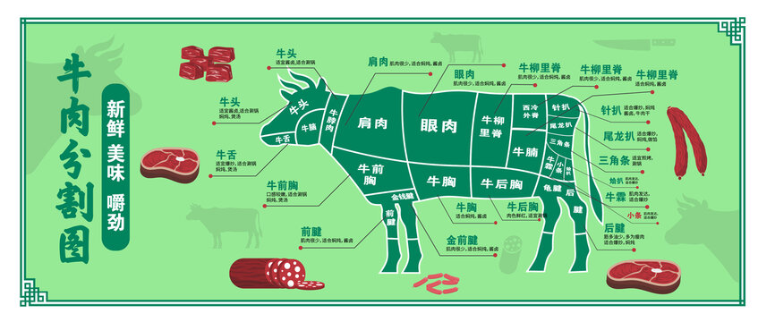 牛肉分割图