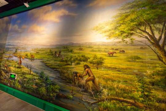 河南自然博物馆原始人类壁画