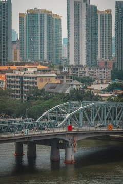 广州珠江河道两岸