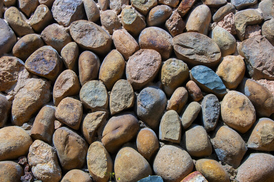 岩石鹅卵石墙