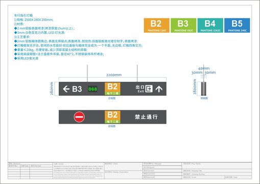 吊挂指示牌