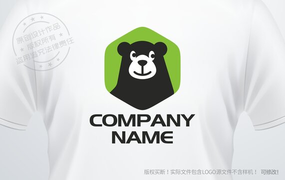 卡通熊logo北极熊