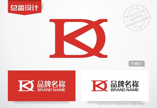 字母DK设计logo
