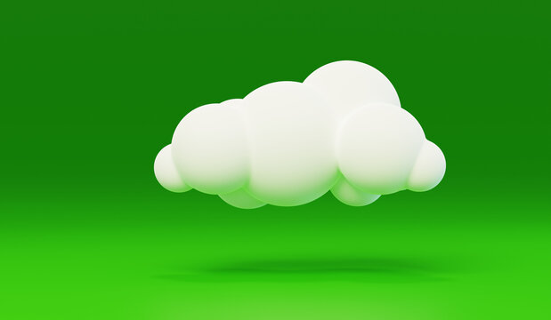 云朵绿色背景3D