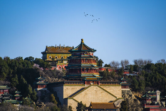 北京颐和园万寿山佛香阁