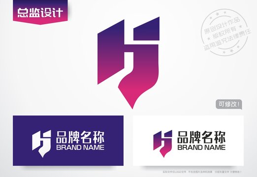 字母HJ设计logo