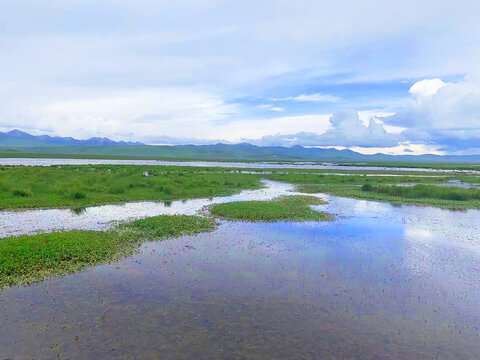 草原湖泊