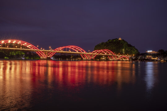 城市桥梁夜景