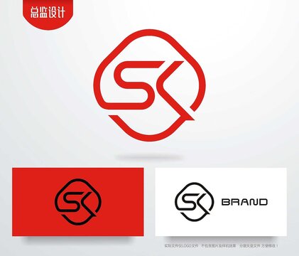 SK字母logo字母SK标志