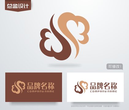 S字母logo字母S标志祥云