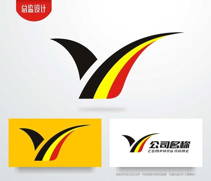 V字母logo字母V标志