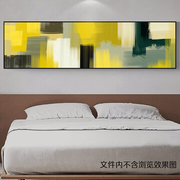 抽象油画卧室床头画