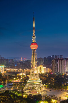 佛山禅城电视塔夜景