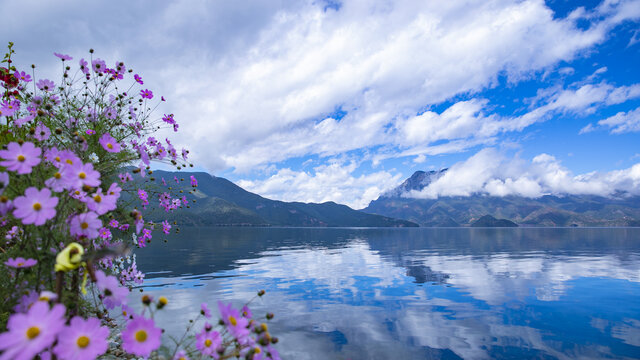 丽江泸沽湖风景区女神山