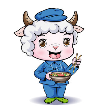 羊肉泡馍卡通