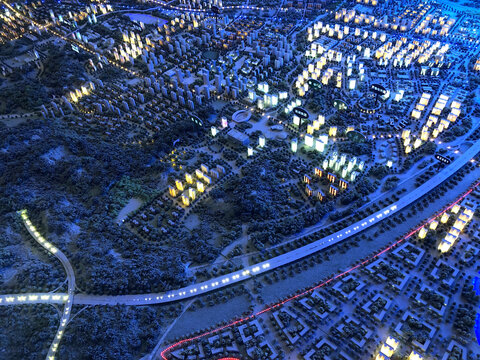 城市规划沙盘灯光模型