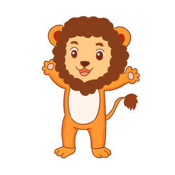 动物狮子手绘卡通免抠元素