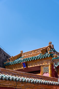 蓝天下的中国沈阳故宫古建筑